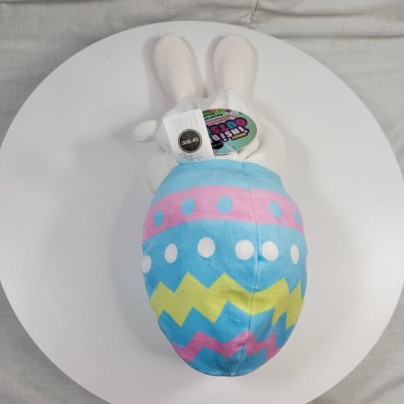 Plush Stuffed Reversible Easter Egg with White Rabbit NWT 13" - Picture 2 of 5